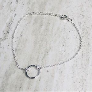 925 Sterling Silver Geometric Circle Bracelet
